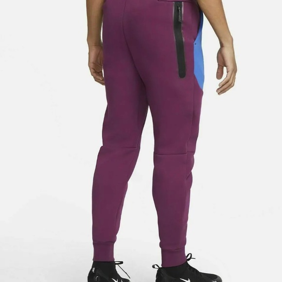 Nike Tech Fleece Pants Joggers Slim Fit Sangria Blue CU4495-610 Men’s Size XXL - Picture 4 of 12